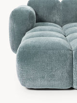 Bom Plus Köşe Koltuk Mavi Dokuma Kadife