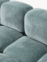 Bom Plus Köşe Koltuk Mavi Dokuma Kadife