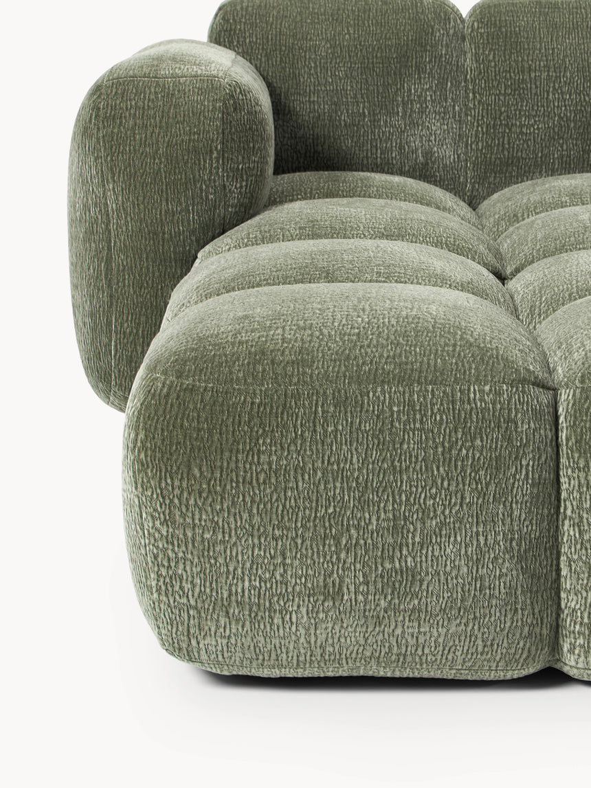 Bom Plus Köşe Koltuk Yeşil Dokuma Kadife