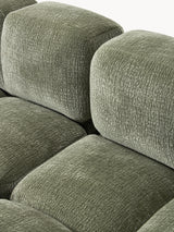 Bom Plus Köşe Koltuk Yeşil Dokuma Kadife