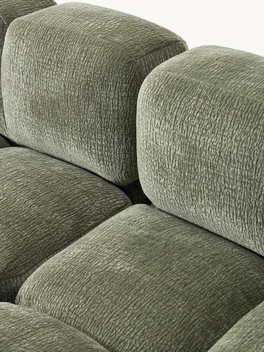 Bom Plus Köşe Koltuk Yeşil Dokuma Kadife