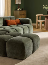 Bom Plus Köşe Koltuk Yeşil Dokuma Kadife