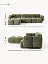 Bom Plus Köşe Koltuk Yeşil Teddy