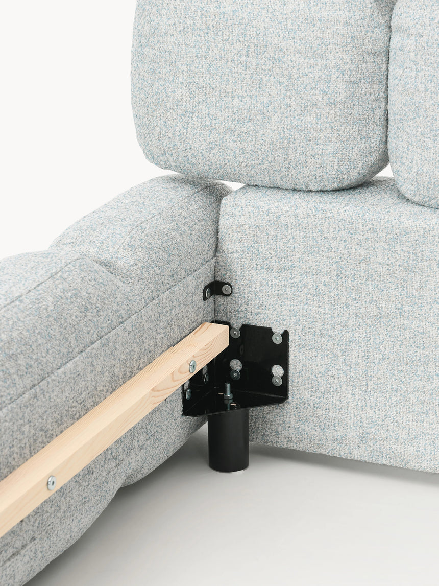 Bom Plus Tek Kişilik Karyola Açık Mavi Bukle