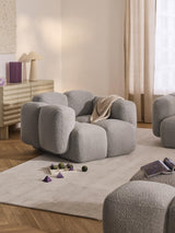 Bom Tekli Koltuk Gri Bukle