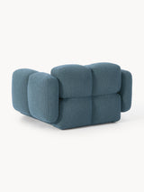 Bom Tekli Koltuk Gri Mavi Bukle