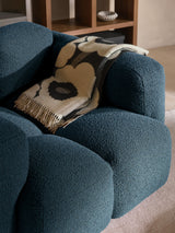 Bom Tekli Koltuk Gri Mavi Bukle