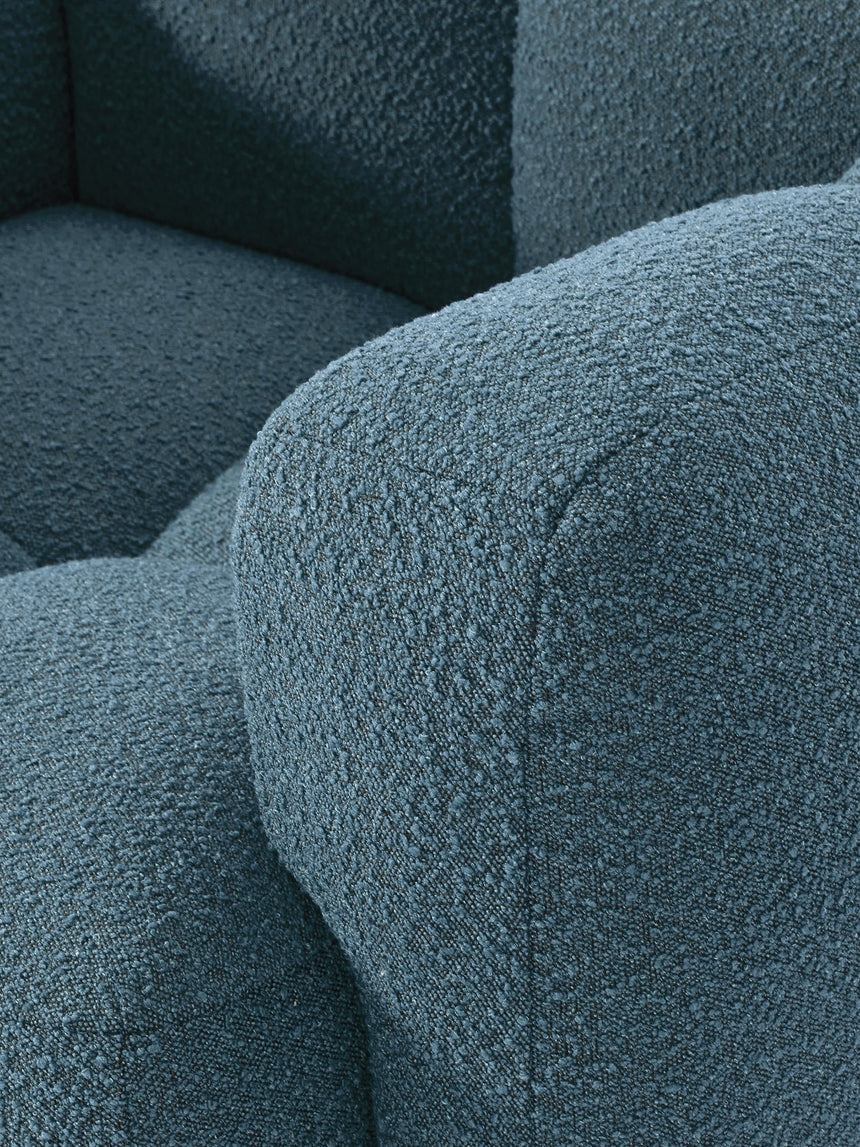 Bom Tekli Koltuk Gri Mavi Bukle