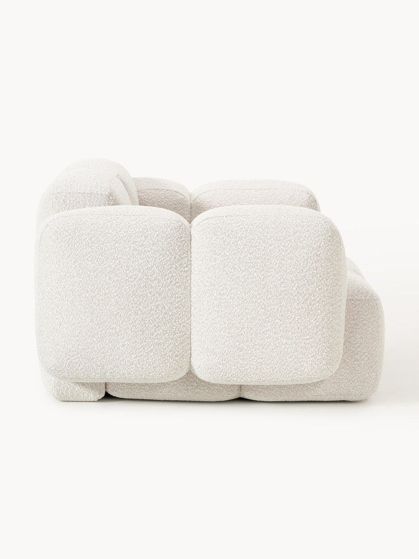 Bom Tekli Koltuk Kırık Beyaz Bukle