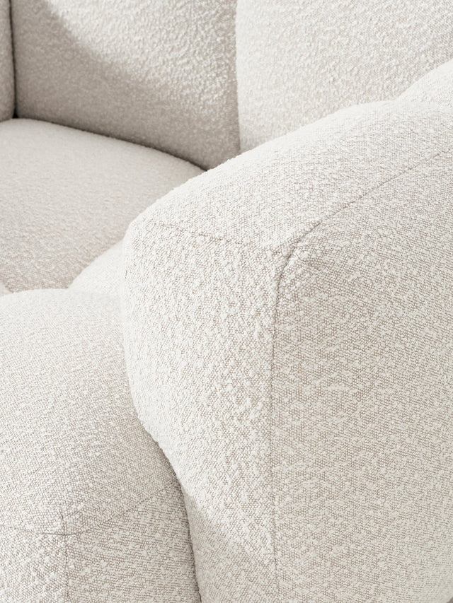 Bom Tekli Koltuk Kırık Beyaz Bukle