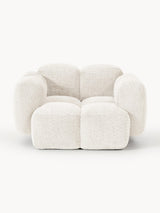 Bom Tekli Koltuk Kırık Beyaz Teddy