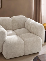 Bom Tekli Koltuk Kırık Beyaz Teddy