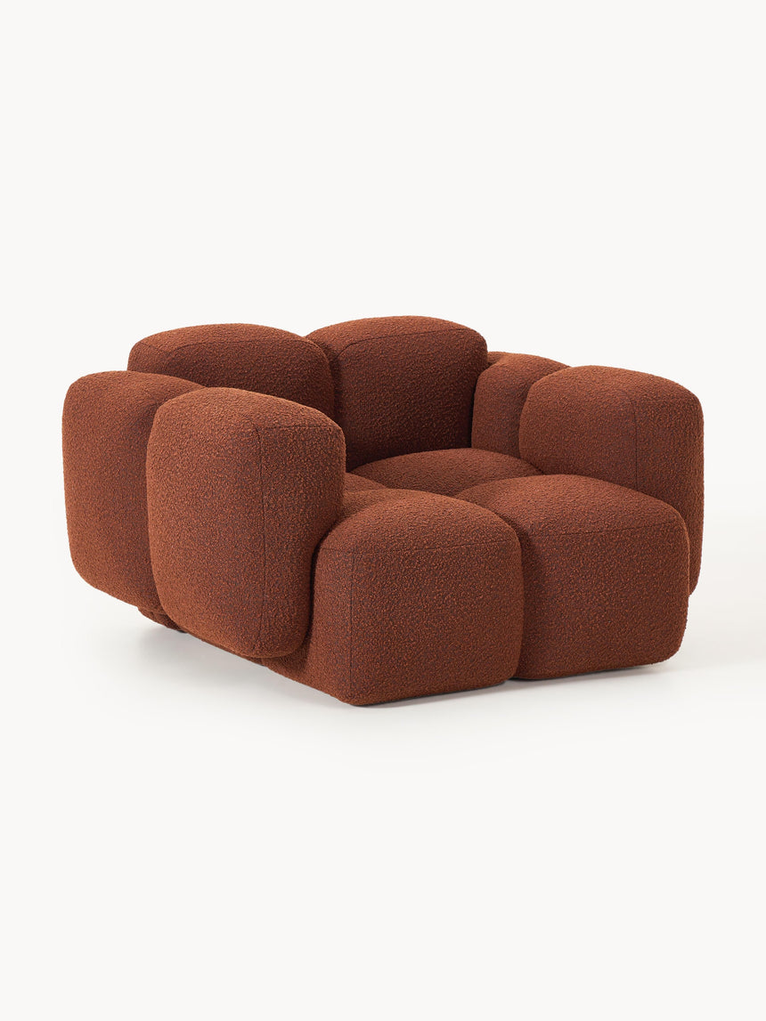 Bom Tekli Koltuk Terakota Bukle