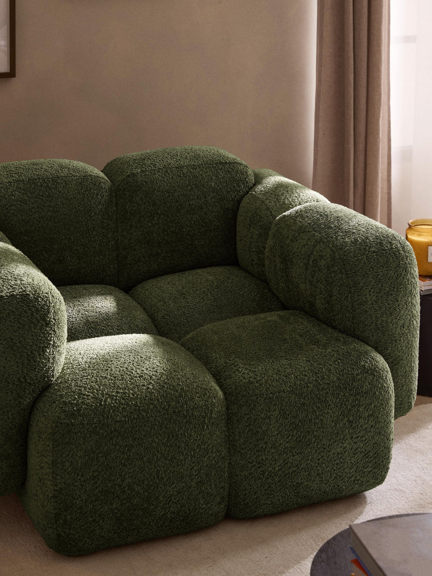 Bom Tekli Koltuk Yeşil Teddy