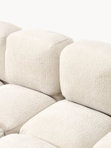 Bom Üçlü Koltuk Açık Bej Dokuma Kadife