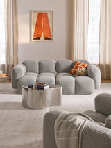 Bom Üçlü Koltuk Gri Bukle