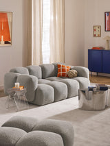 Bom Üçlü Koltuk Gri Bukle