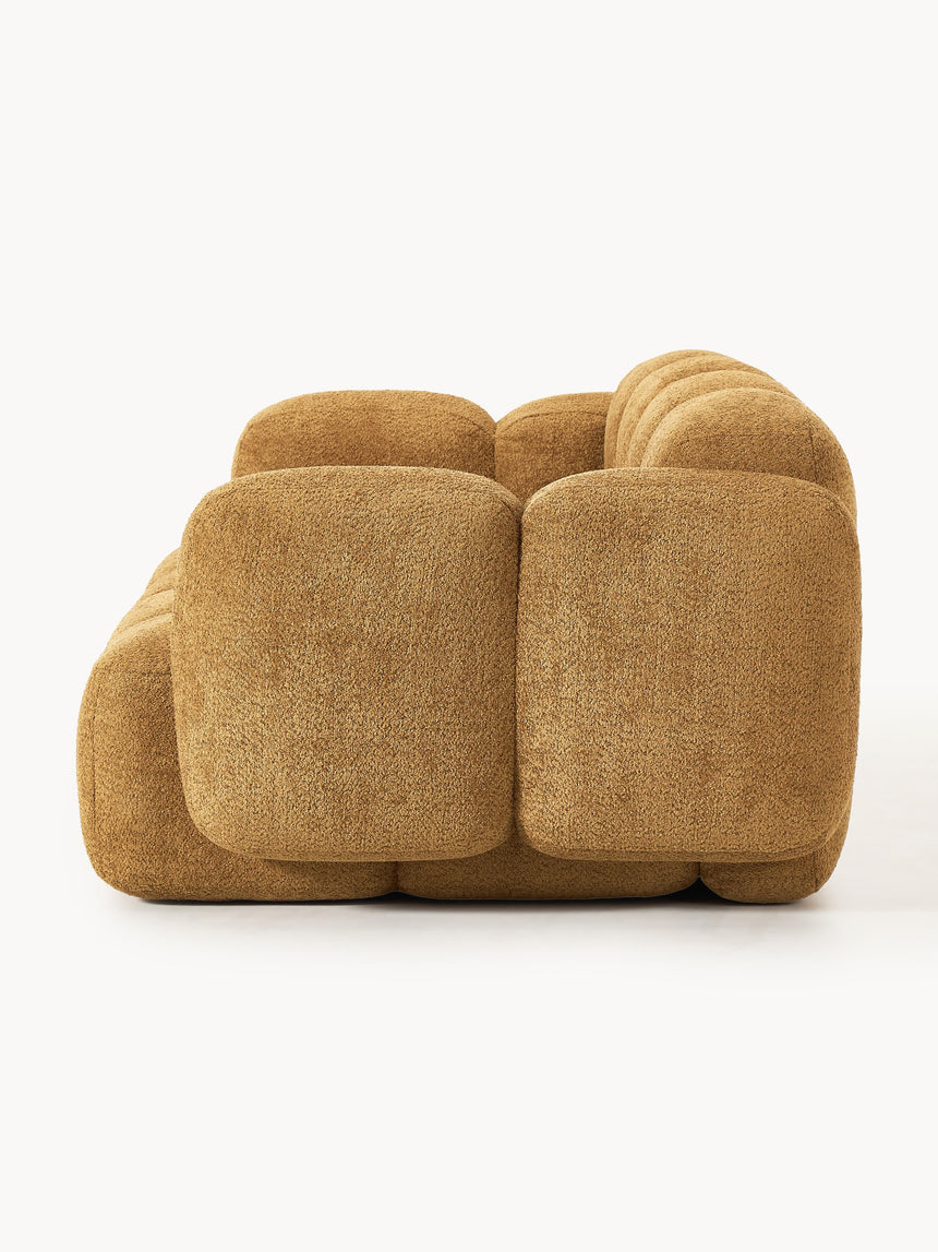 Bom Üçlü Koltuk Hardal Teddy