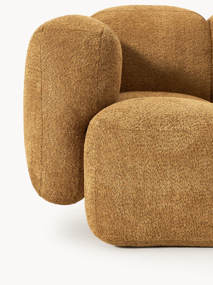 Bom Üçlü Koltuk Hardal Teddy