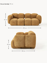 Bom Üçlü Koltuk Hardal Teddy