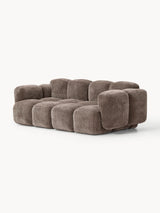 Bom Üçlü Koltuk Kahve Dokuma Kadife