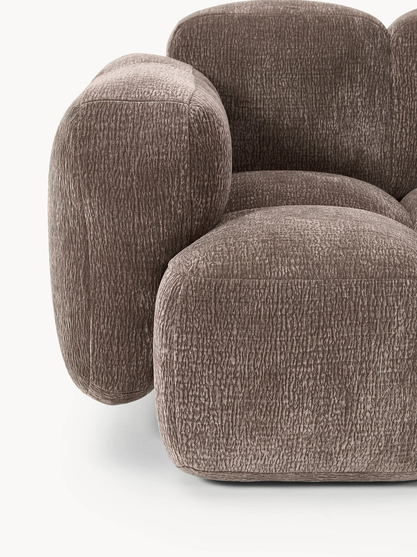 Bom Üçlü Koltuk Kahve Dokuma Kadife