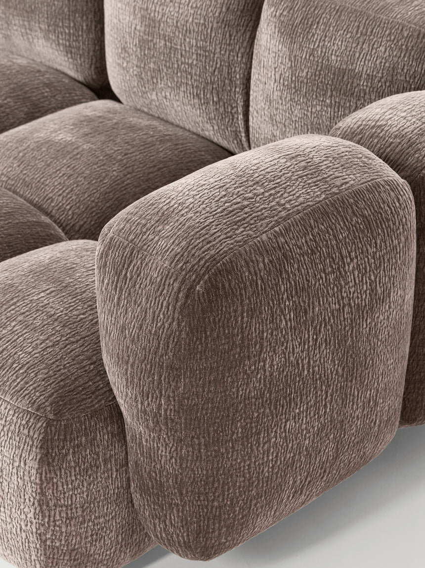 Bom Üçlü Koltuk Kahve Dokuma Kadife