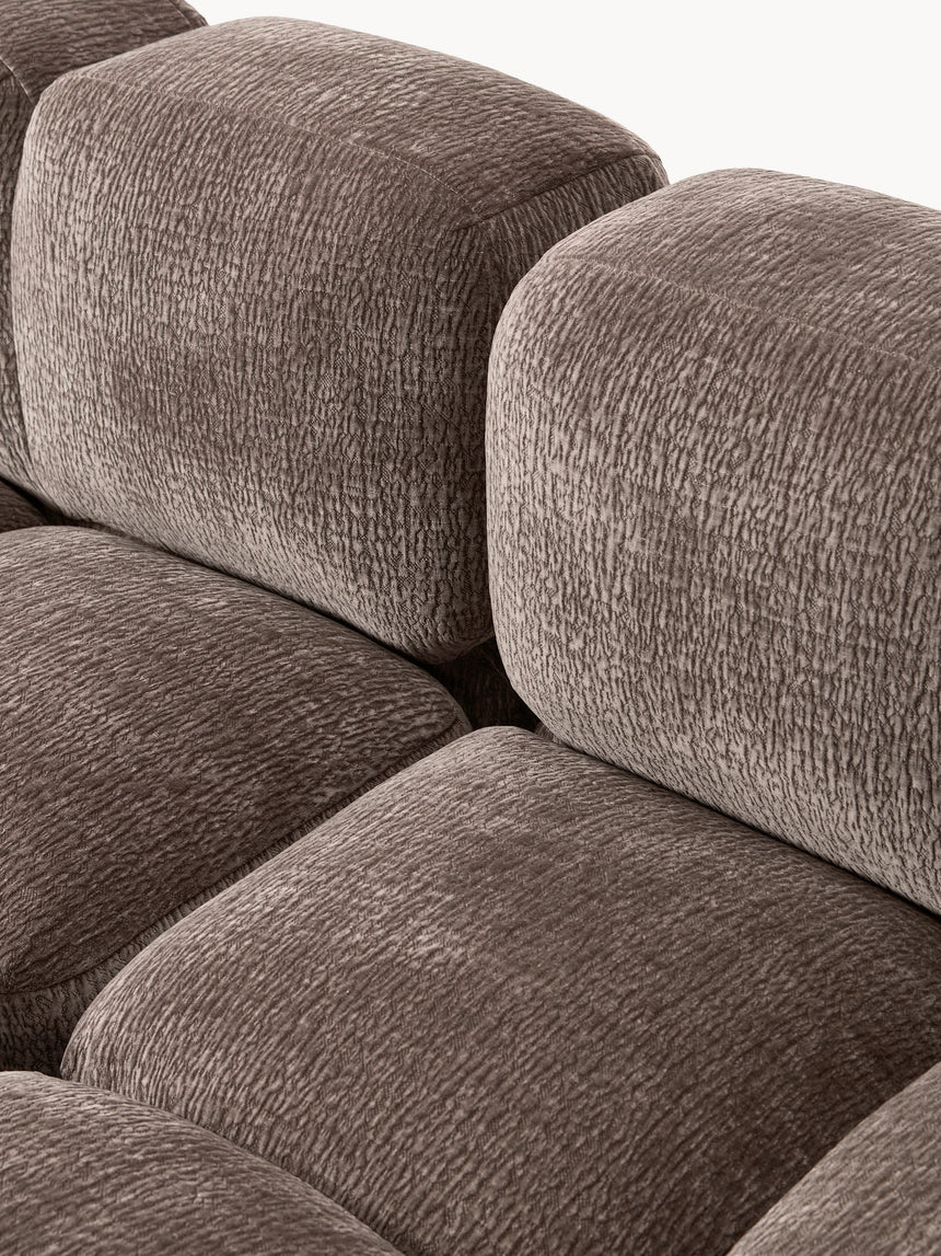 Bom Üçlü Koltuk Kahve Dokuma Kadife