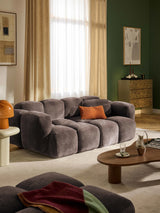 Bom Üçlü Koltuk Kahve Dokuma Kadife