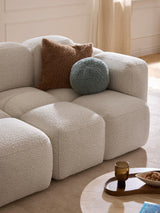 Bom Üçlü Koltuk Kırık Beyaz Bukle