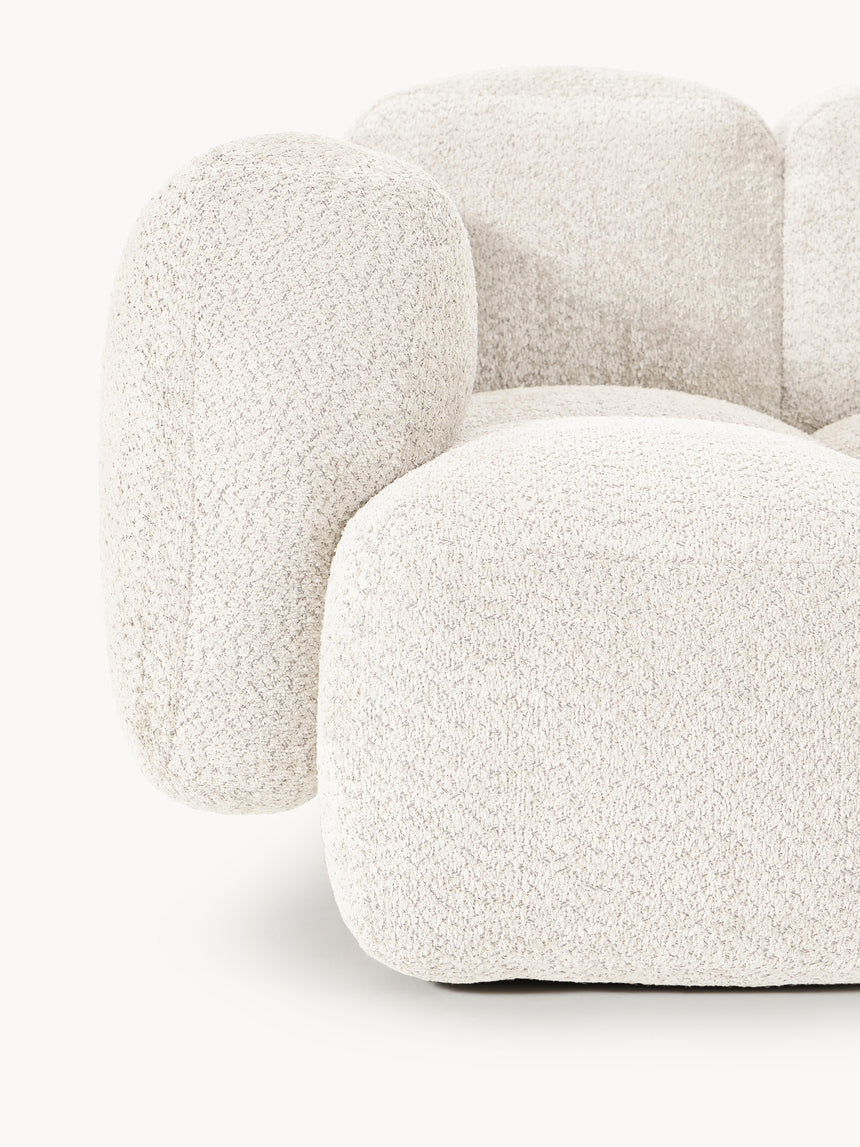 Bom Üçlü Koltuk Kırık Beyaz Teddy