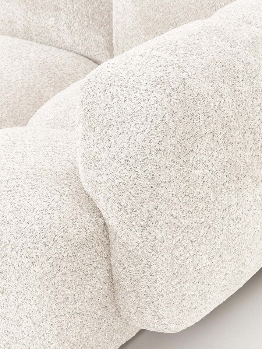 Bom Üçlü Koltuk Kırık Beyaz Teddy