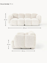 Bom Üçlü Koltuk Kırık Beyaz Teddy