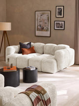 Bom Üçlü Koltuk Kırık Beyaz Teddy