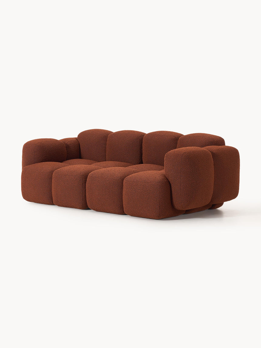 Bom Üçlü Koltuk Terakota Bukle