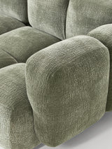 Bom Üçlü Koltuk Yeşil Dokuma Kadife