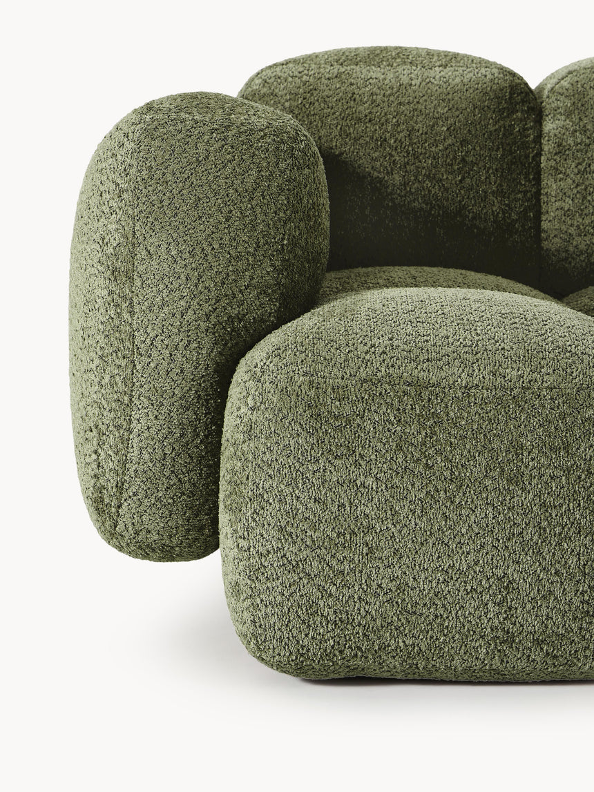 Bom Üçlü Koltuk Yeşil Teddy