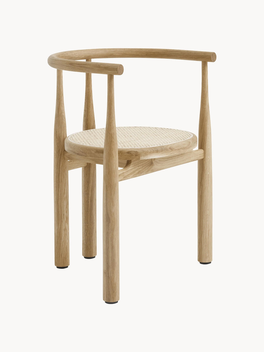 Bors Hazeran İşlemeli Ahşap Sandalye Meşe