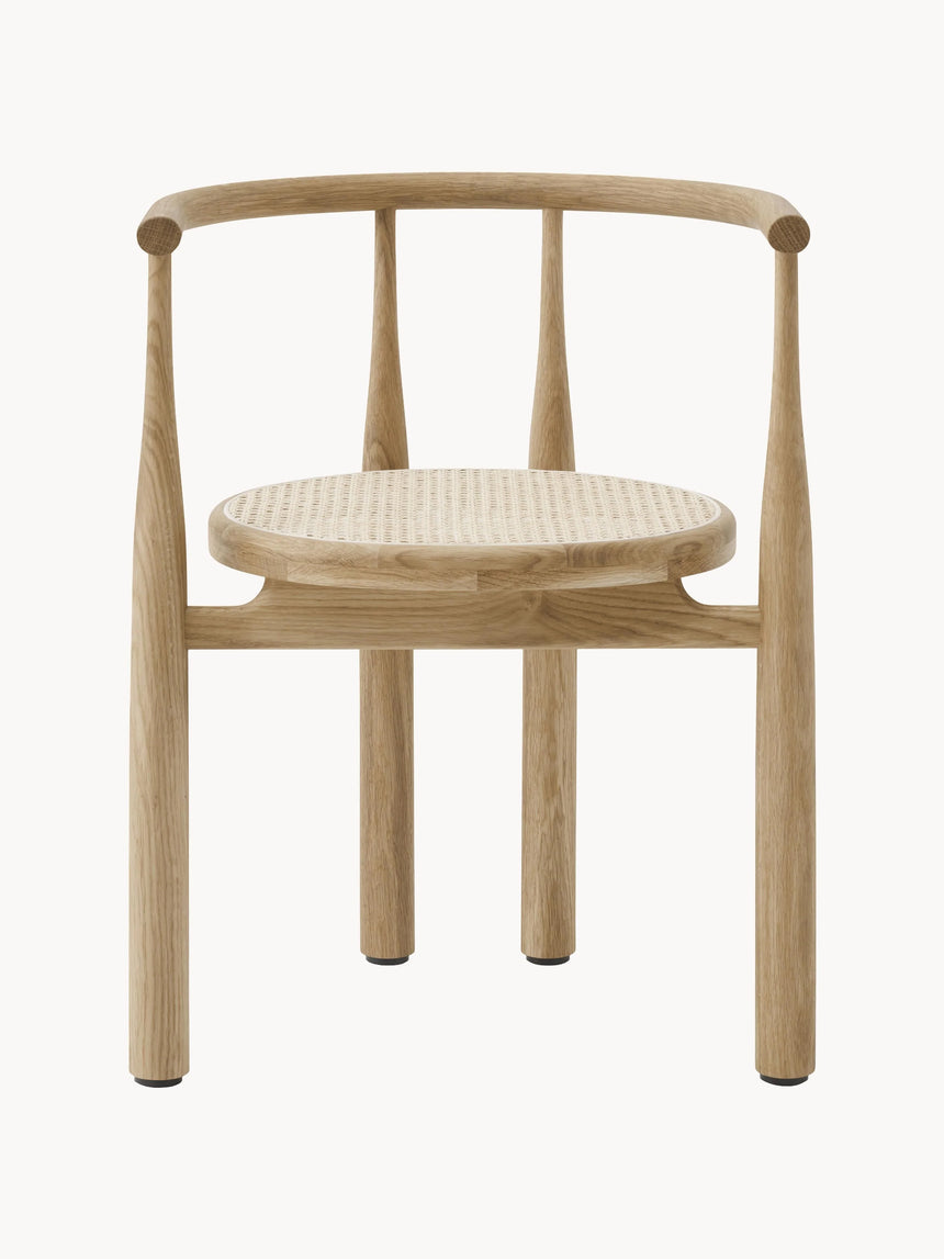 Bors Hazeran İşlemeli Ahşap Sandalye Meşe