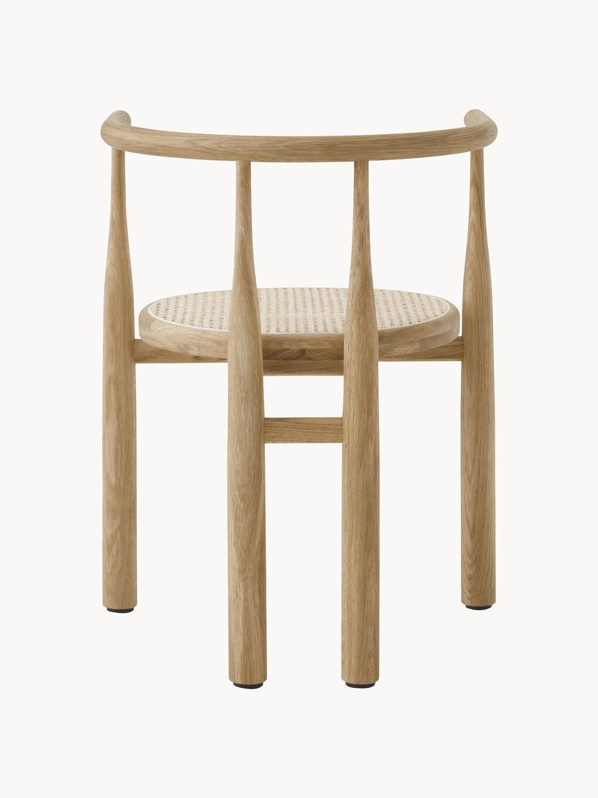 Bors Hazeran İşlemeli Ahşap Sandalye Meşe