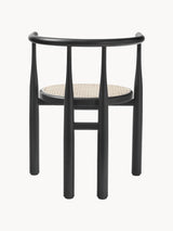 Bors Hazeran İşlemeli Ahşap Sandalye Siyah