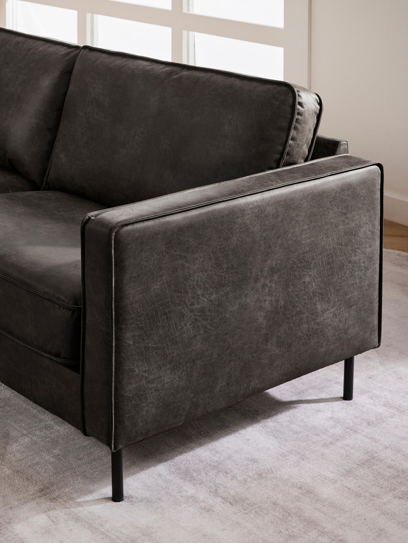 Brooks Big Köşe Koltuk Gri Kahve