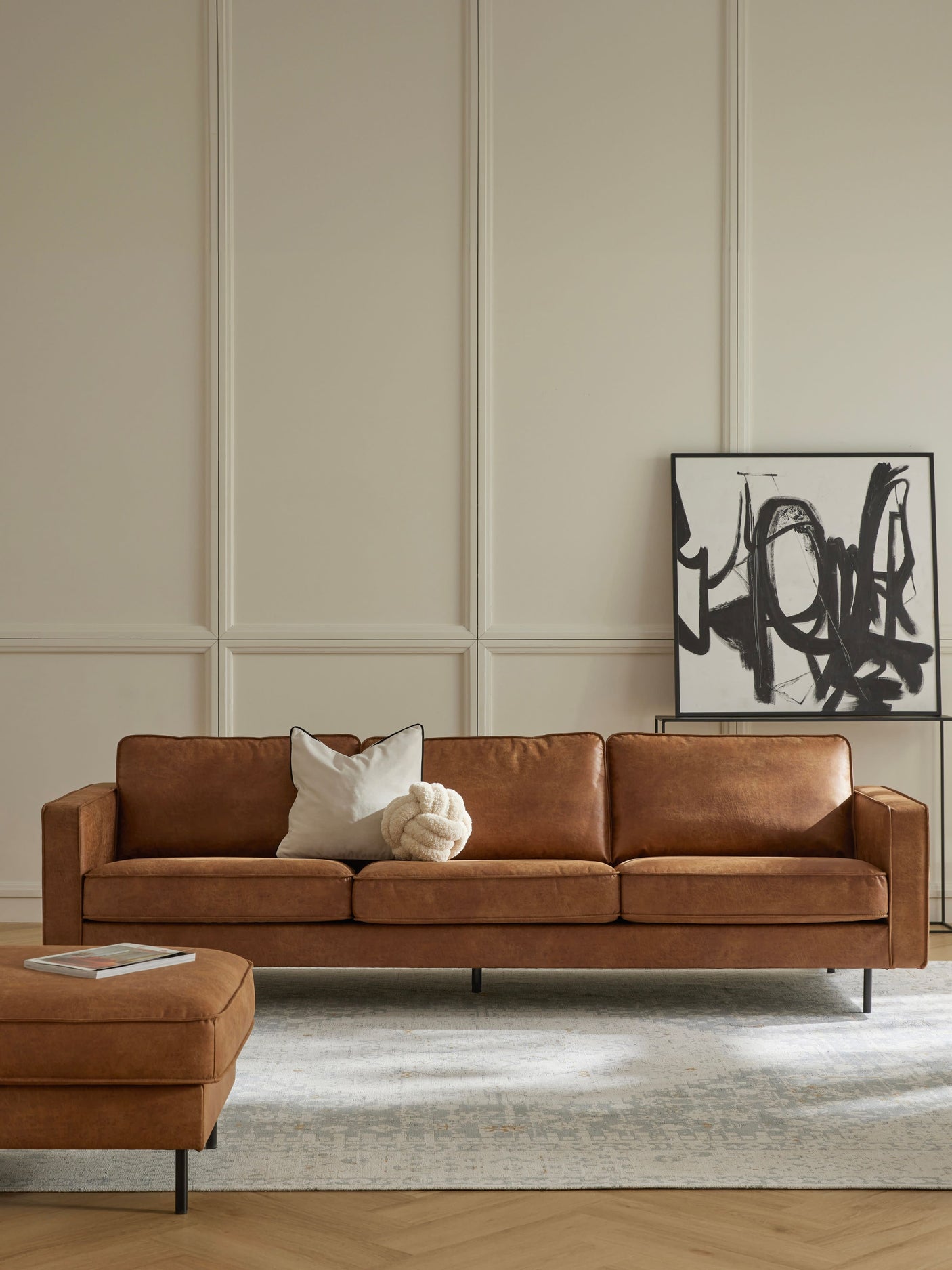 Brooks Dörtlü Koltuk Taba Kahve