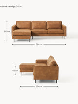 Brooks Köşe Koltuk Taba Kahve