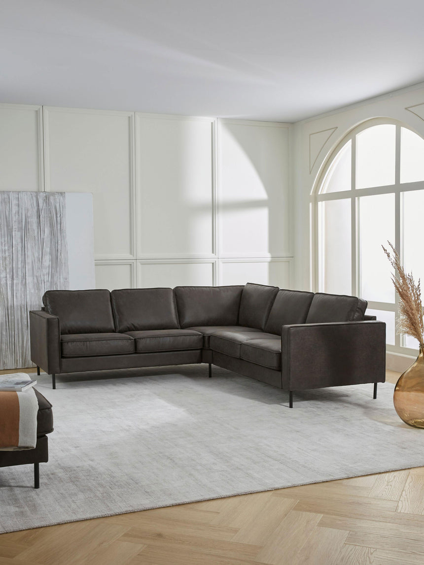 Brooks Large Köşe Koltuk Gri Kahve