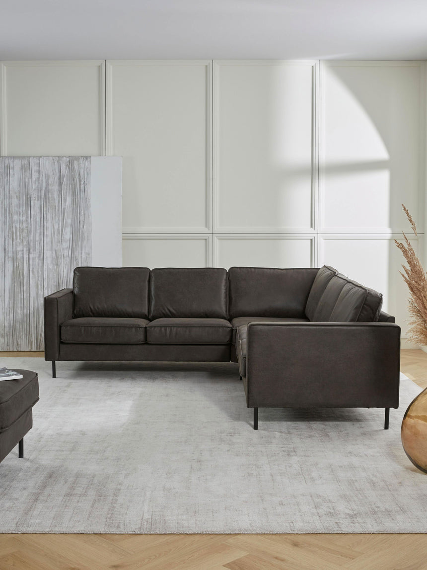 Brooks Large Köşe Koltuk Gri Kahve