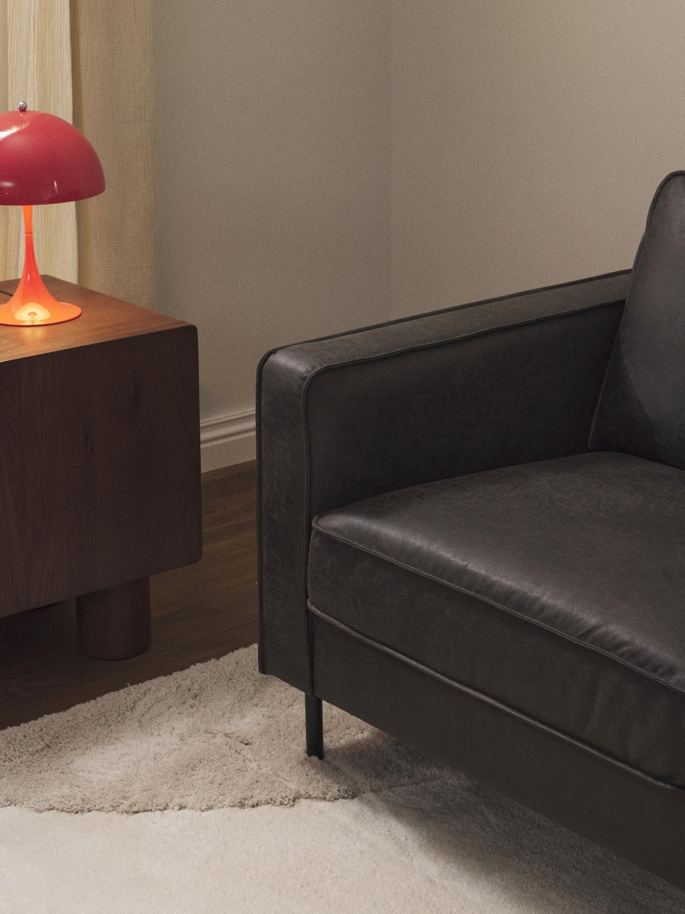 Brooks Tekli Koltuk Gri Kahve