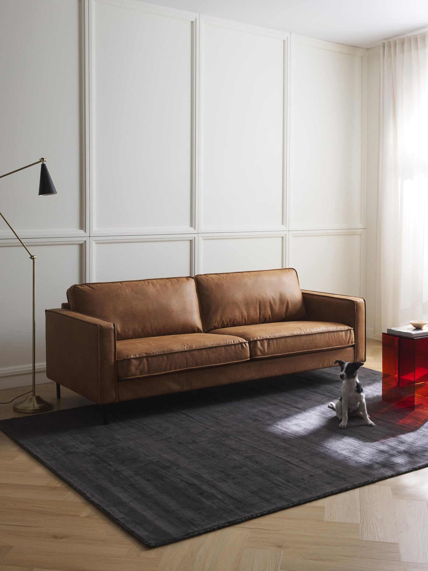 Brooks Üçlü Koltuk Taba Kahve