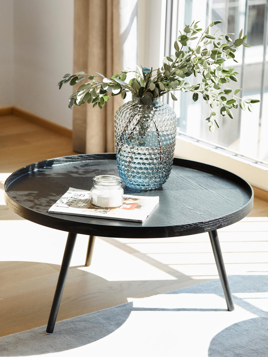 Camp Ahşap Yuvarlak Orta Sehpa Siyah