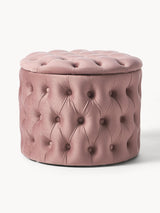 Cara Kapitone Sandık Puf Pembe